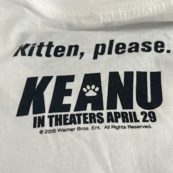 Next Level Apparel Missing Keanu T-Shirt Short Sleeve White Logo on Size M NWOT - Picture 6 of 9